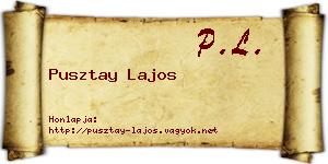 Pusztay Lajos névjegykártya